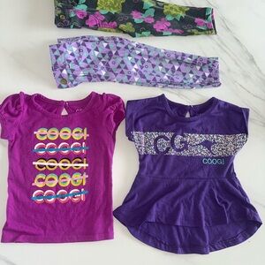 COOGI Girls' Purple T-Shirts and Leggings Set size 18 months
